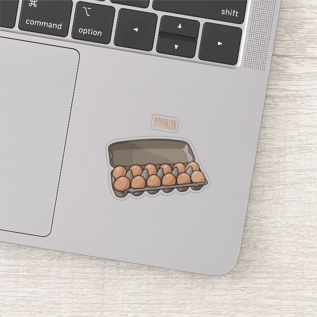 Sticker Illustration de carton d'oeufs (Détail)