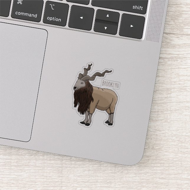Sticker Illustration de chèvre de Markhor (Détail)