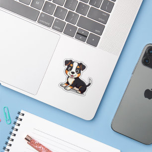 Sticker Illustration de chiot Manchester Terrier Kawaii so