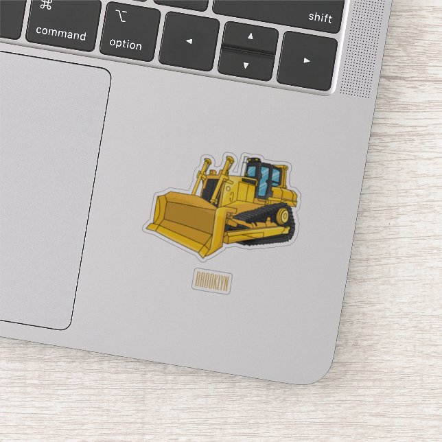 Sticker Illustration de dessin animé Bulldozer (Détail)