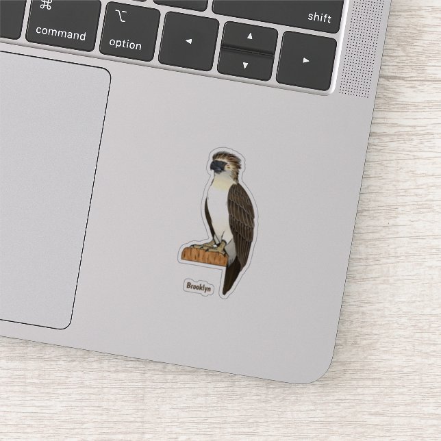 Sticker illustration de dessin animé d'aigle des Philippin (Détail)