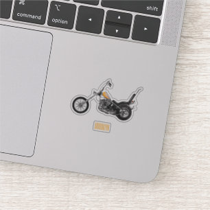Sticker Illustration de dessin animé de moto chopper 1950