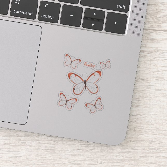 Sticker illustration de dessin animé de papillon à ailes d (Détail)
