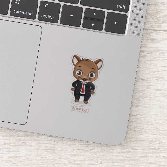 Sticker Illustration de dessin animé de rat mignon (Détail)