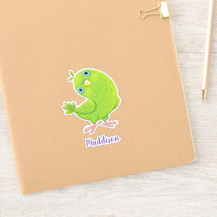 Sticker Illustration de dessin animé d'un bébé perroquet v