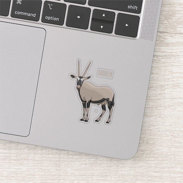 Sticker Illustration de dessin animé Oryx (Détail)