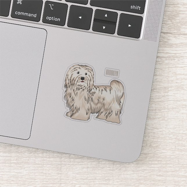 Sticker Illustration de dessin de chien de Havan (Détail)