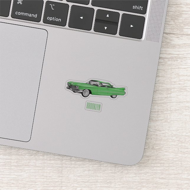 Sticker Illustration de dessin de voiture classique 1959 (Détail)
