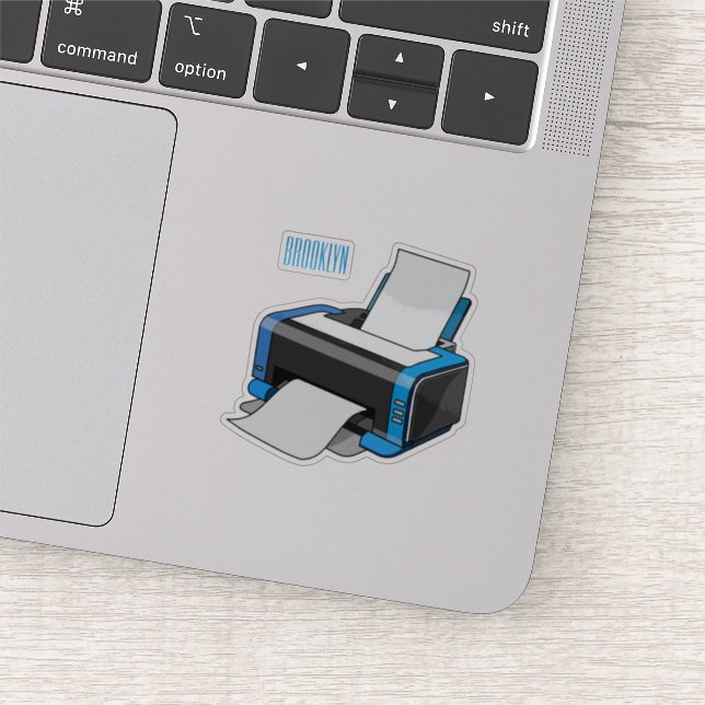 Sticker Illustration de dessin d'imprimante (Détail)