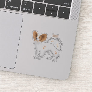 Sticker Illustration de dessin pour chien de Papillon