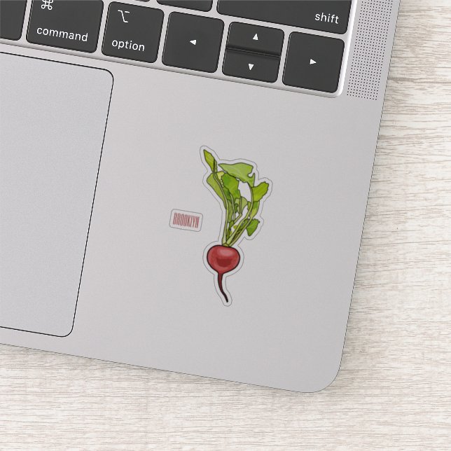 Sticker Illustration de dessin Radish (Détail)