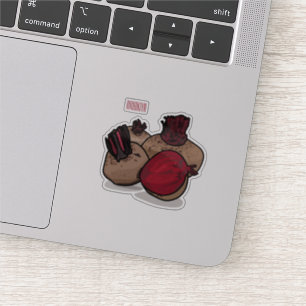 Sticker Illustration de dessin sur la betterave