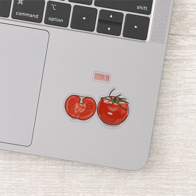 Sticker Illustration de dessin sur la tomate (Détail)