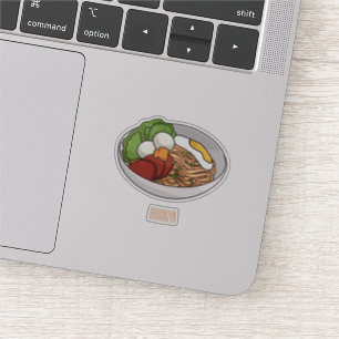 Sticker Illustration de dessin sur les nouilles