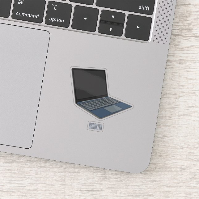 Sticker Illustration de dessin sur ordinateur portable (Détail)