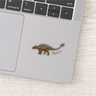 Sticker Illustration de dinosaure blindé Ankylosaurus