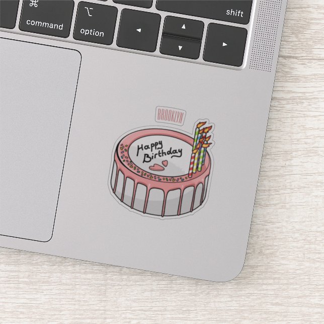 Sticker Illustration de gâteau d'anniversaire (Détail)