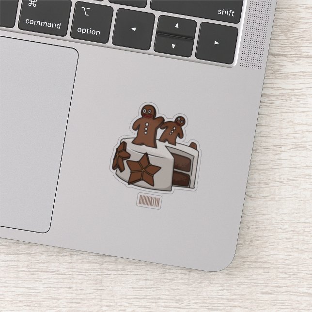 Sticker Illustration de gâteau de pain d'épices (Détail)