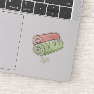 Sticker Illustration de gâteau suisse roll / roll