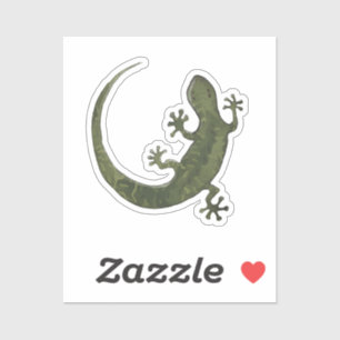Sticker Illustration de gecko mignon