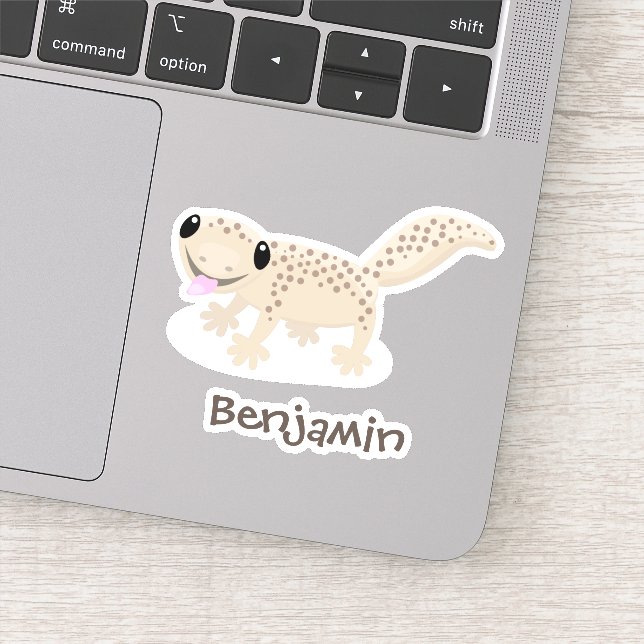Sticker Illustration de gecko tan tan mignon (Détail)