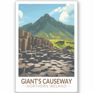 Sticker Illustration de Giant's Causeway Northern Ireland
