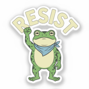 Sticker Illustration de grenouille de résistance AUTOCOLLA