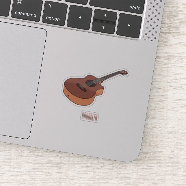 Sticker Illustration de guitare acoustique (Détail)