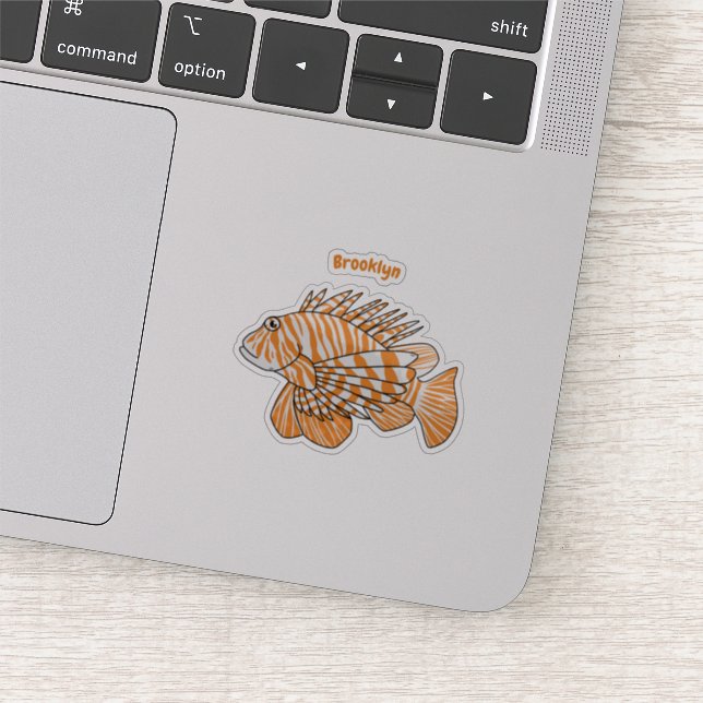 Sticker Illustration de Happy lionfish (Détail)