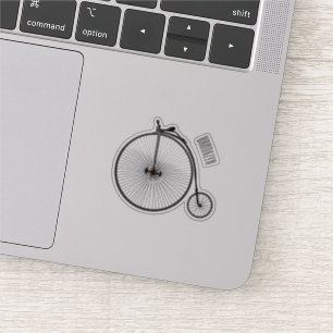 Sticker Illustration de la bande dessinée de vélo à grande