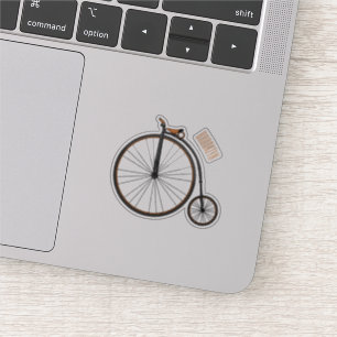 Sticker Illustration de la bande dessinée de vélo à grande