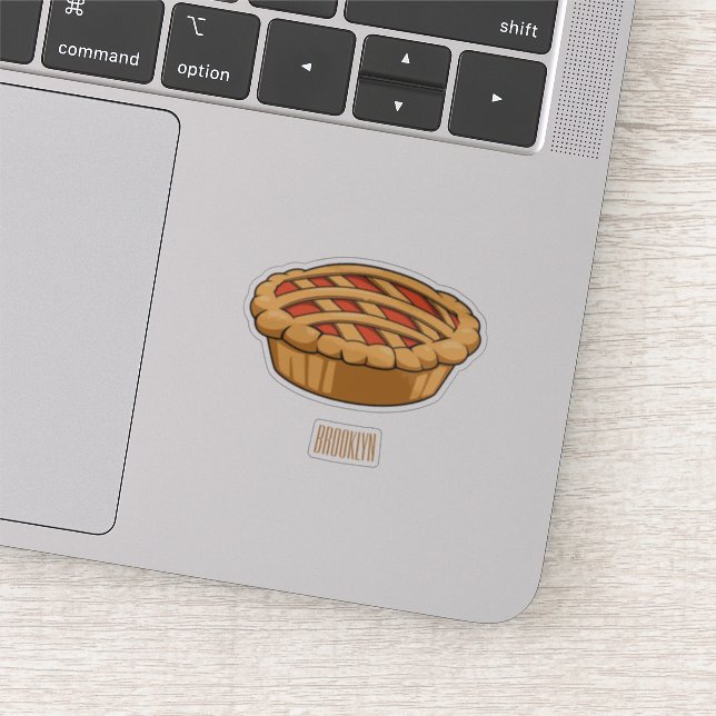 Sticker Illustration de la caricature à tarte (Détail)