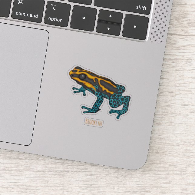 Sticker Illustration de la grenouille à fléchettes de pois (Détail)