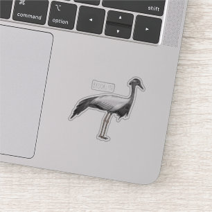 Sticker Illustration de la grue Demoiselle