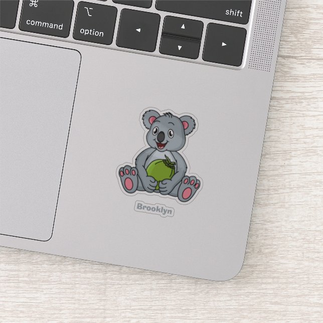 Sticker Illustration de la koala de Cute et de la noix de  (Détail)