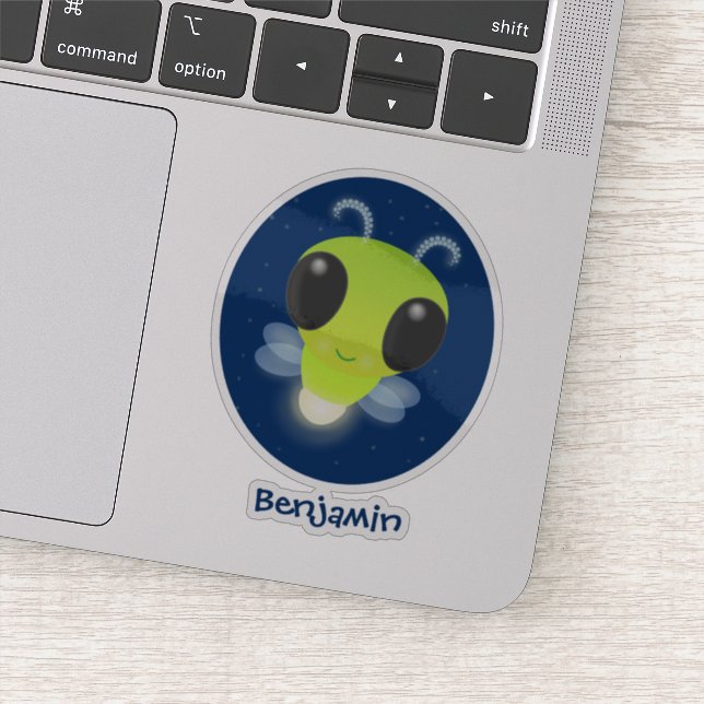 Sticker Illustration de la luciole vert mou (Détail)