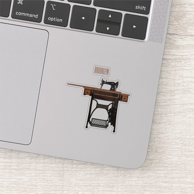 Sticker Illustration de la machine à coudre (Détail)