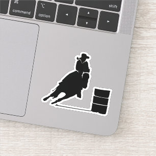 Sticker Illustration de la silhouette noire de la fille de
