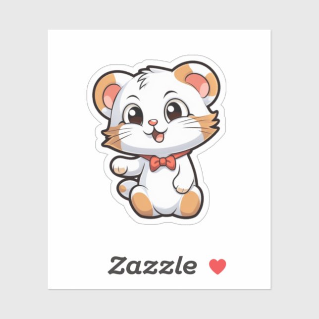 Sticker Illustration de la souris de dessin (Feuille)