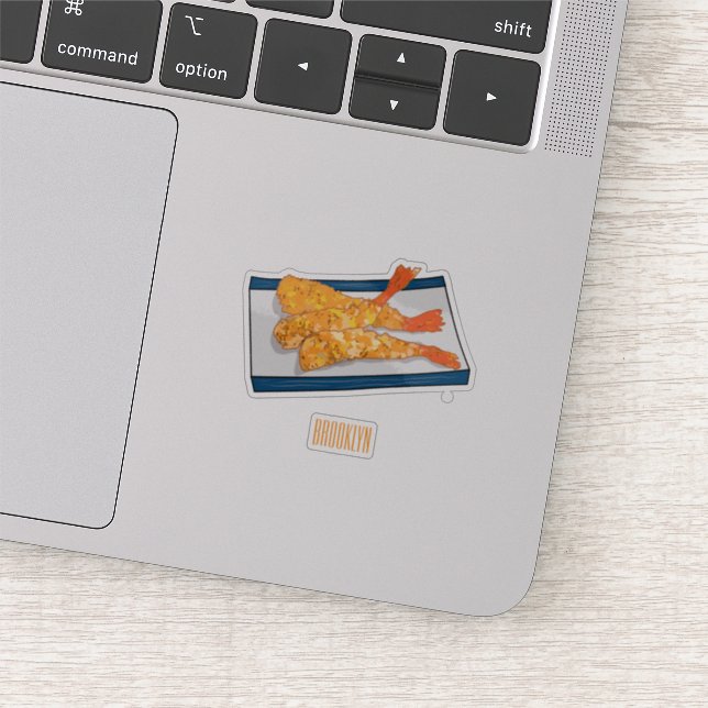 Sticker Illustration de la tempura crevette (Détail)