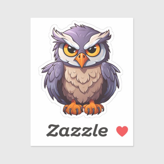 Sticker Illustration de l'aigle à dessin (Feuille)