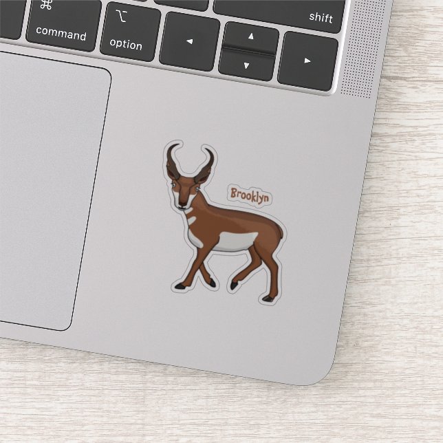 Sticker Illustration de l'antilope Pronghorn (Détail)