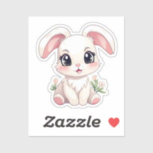 Sticker Illustration de lapin de dessin