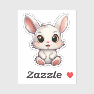 Sticker Illustration de lapin de dessin