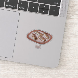 Sticker Illustration de l'éclair de chocolat