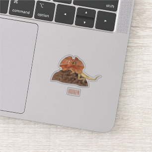 Sticker Illustration de lézard à col frisé