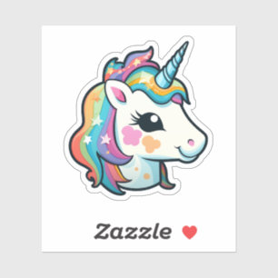 Sticker Illustration de licorne de dessin