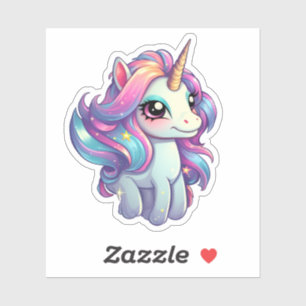 Sticker Illustration de licorne de dessin