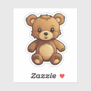 Sticker Illustration de l'ours de dessin
