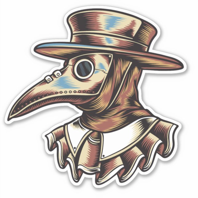 Sticker Illustration de médecin de la peste (Devant)